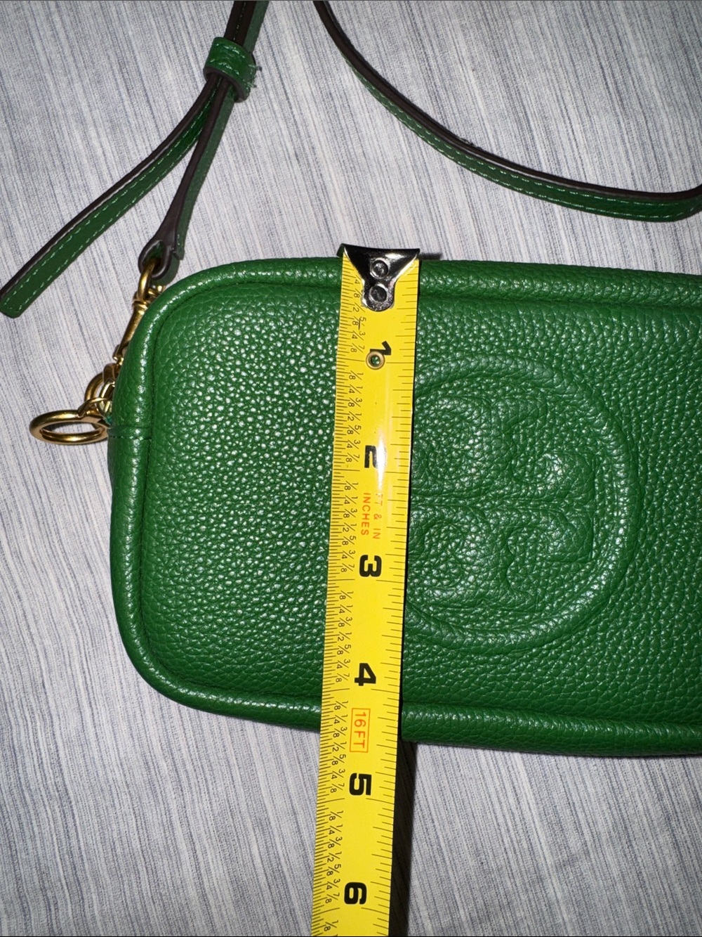 Tory Burch Emerald Green Perry Bombe Mini Bag - Picture 4 of 13